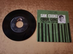 SAM COOKE HAND SIGNED WITH FELT MARKER SEE NOTES 1960 VG+ Sam Cooke Chain Gang45