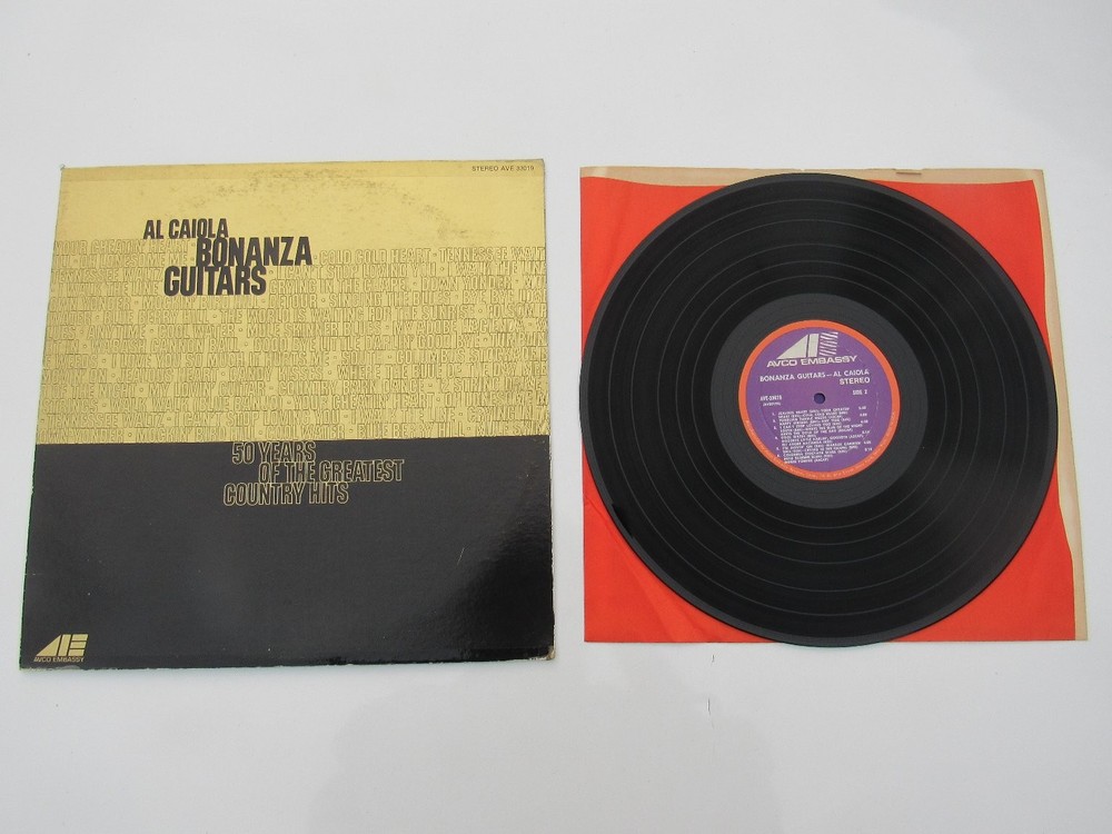 Al Caiola – Bonanza Guitars LP Record 1972 AVCO EMBASSY Country 33⅓ RPM