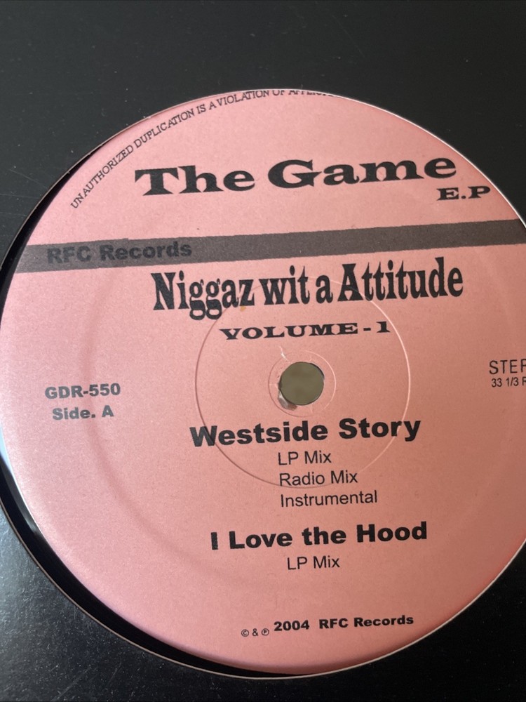 The Game Niggaz Wit Attitude Volume 1 12” Vinyl EP Record 50 Cent