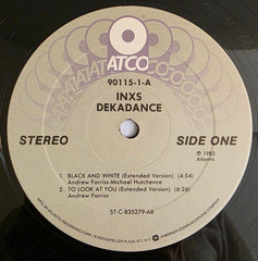 INXS Dekadance 33 1/3 RPM EP 1983 ATCO Records 7 90115-1-A MASTERDISK Bob Ludwig