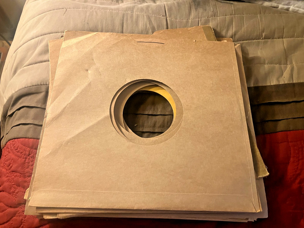 30 Tan & Gold Paper 10″ RECORD SLEEVES 78 RPM