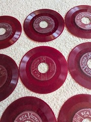 Lot of 10 RCA Victory Red Seal Records Red Vinyl 45 rpm for Crafts, Decoration