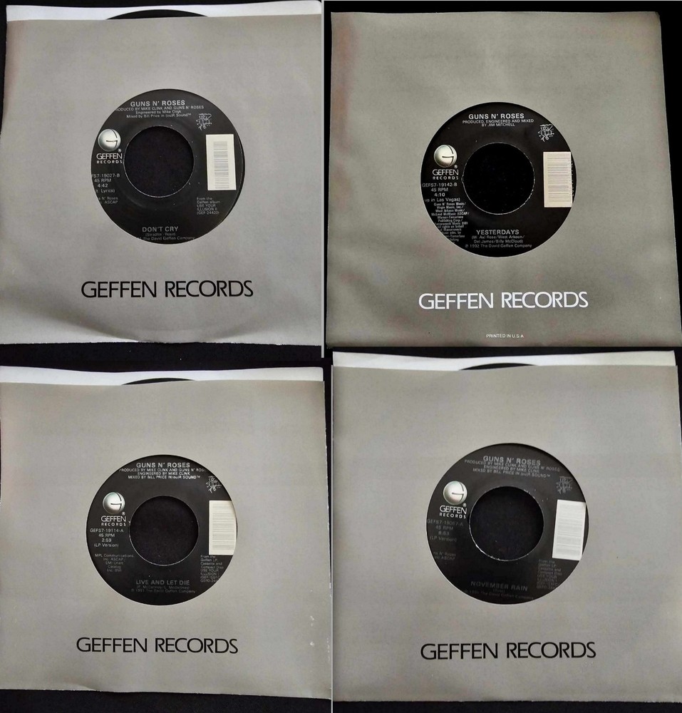 1990’s Guns N’ Roses NOS Jukebox 7″ Singles LAST SET