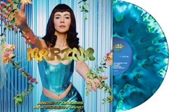 Marina Ancient Dreams In A Modern Land Turquoise Blood Record Vinyl LP in hand