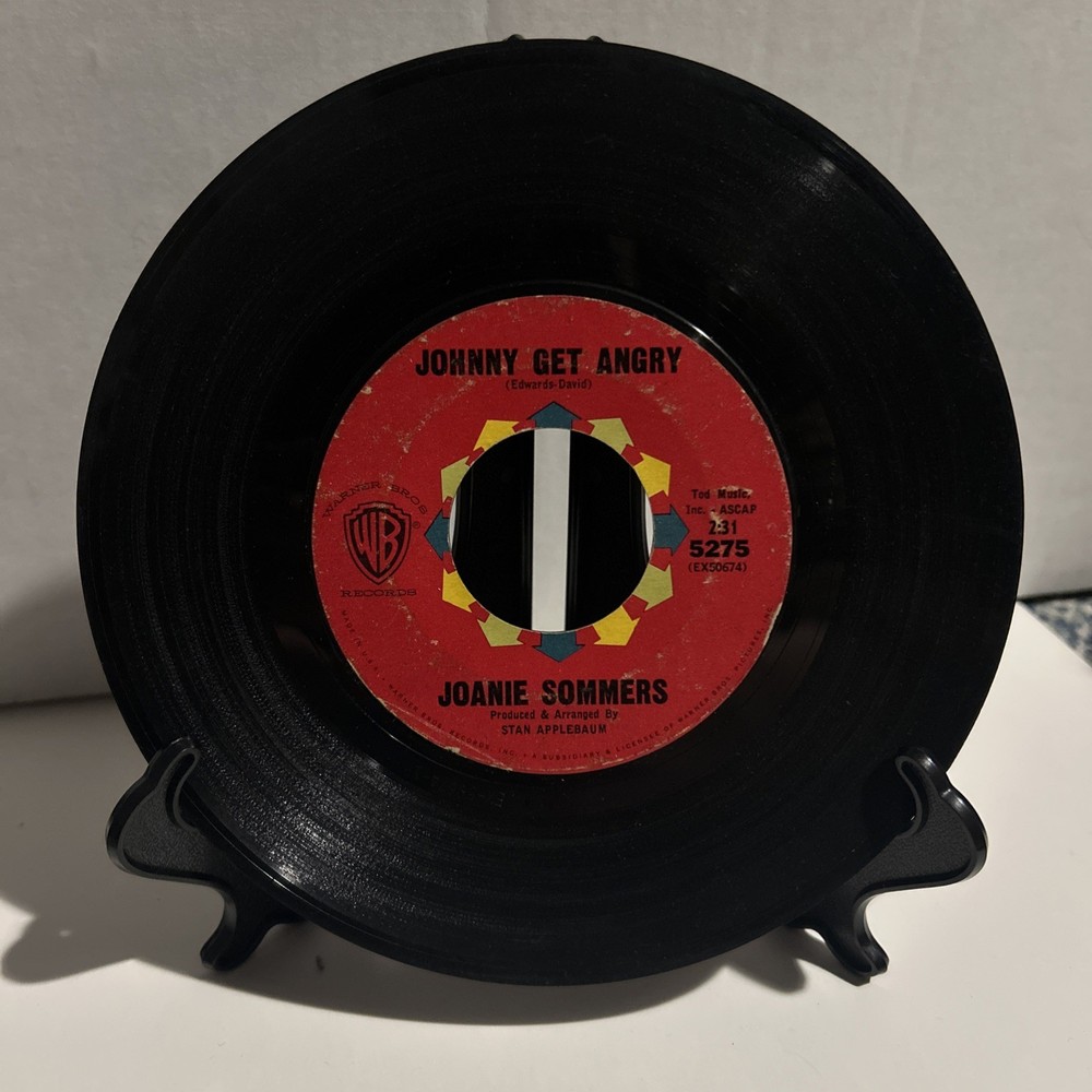 Joanie Sommers Johnny Get Angry/ A Summer Place Warner Brothers 45 RPM Record