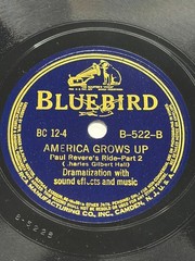 Rare Bluebird Talking Spoken Word – Paul Revere Ride – America Grows Up – 78