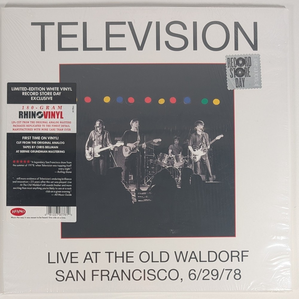 TELEVISION Live at the Old Waldorf limited edition 180 gram 2LP White Vinyl RSD