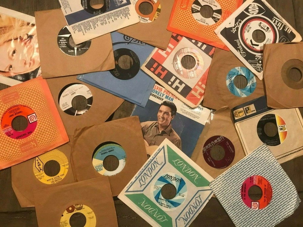 Lot 1950-70s Rock Pop Soul Jazz (16) VG Records 7″ Single 45 rpm Jukebox w/ Slvs