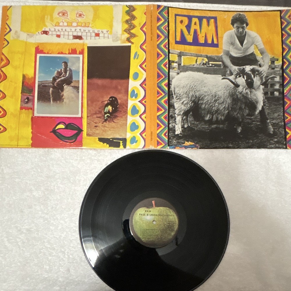 Paul & Linda McCartney RAM 12″ Stereo Black Vinyl Rock LP Apple SMAS-3375
