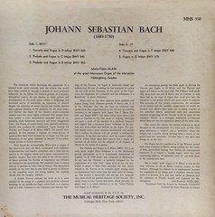 Johann Sebastian Bach, Marie-Claire Alain, The Organ Works Of Johann Sebastian B