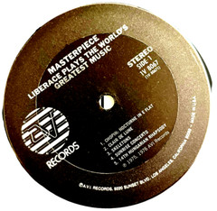 Liberace Plays the World’s Greatest Music – Masterpiece – AVI Records – 12″