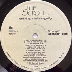“THE SCROLL” Bruce W. Stacey RARE ’85 XIAN ROCK OPERA True 1stPress BOB MCBRIDE