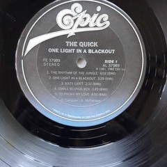 THE QUICK: One Light in a Blackout-M1982LP EMBOSSED COVER PROMO LYRICS SLEEVE