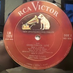 Boston Pops Grofe’s Grand Canyon Suite LP Arthur Feidler ULTRASONIC CLEAN VG++!