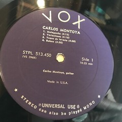 [JAZZ/CLASSICAL]~EXC LP~CARLOS MONTOYA~Plays Malaguena~{OG 1972~VOX~Issue]