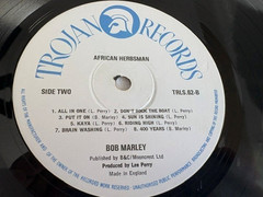 BOB MARLEY & Wailers LP African Herbsman Trojan TRLS.62-B STEREO United Kingdom