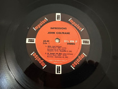 John Coltrane LP “Impressions” Impuse A-42 ~ Van Gelder 1st Press ~ VG+