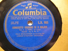 1931 Felix Weingartner London Handel CONCERTO GROSSO D Major COLUMBIA LX 803/4