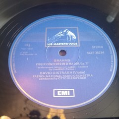 David Oistrakh, Brahms Violin Concerto In D Major, Op. 77 – UK 1961 HMV Vinyl LP