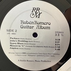 RUBEN ROMERO Guitar Album LP PRIVATE Jazz Folk Psych Breaks TESTED EX