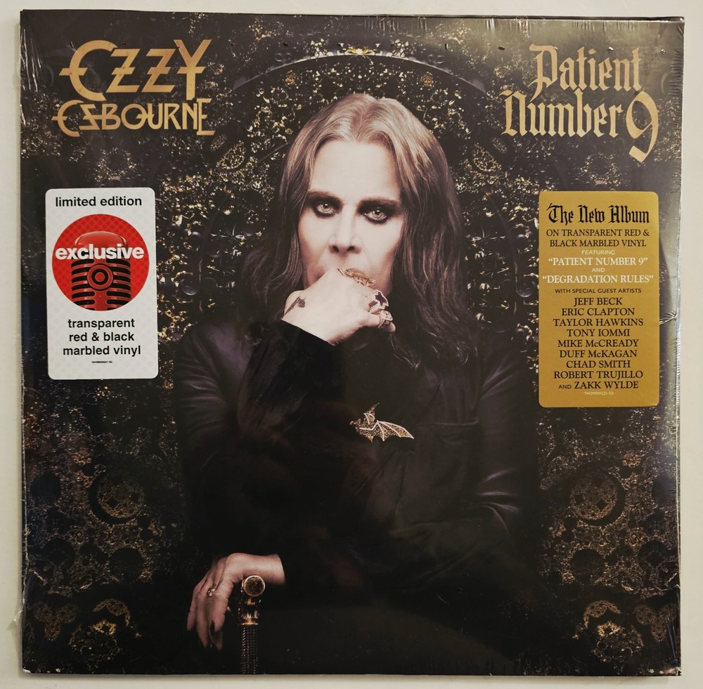 OZZY OSBOURNE PATIENT NUMBER 9 LP TRANSPARENT RED & BLACK MARBLED VINYL TARGET