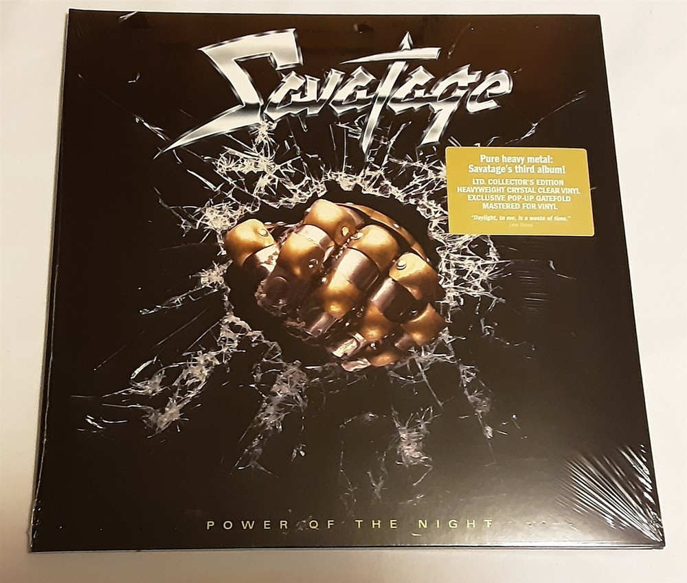Savatage Power Of The Night Clear Vinyl POP UP COVER LP New Jon Oliva