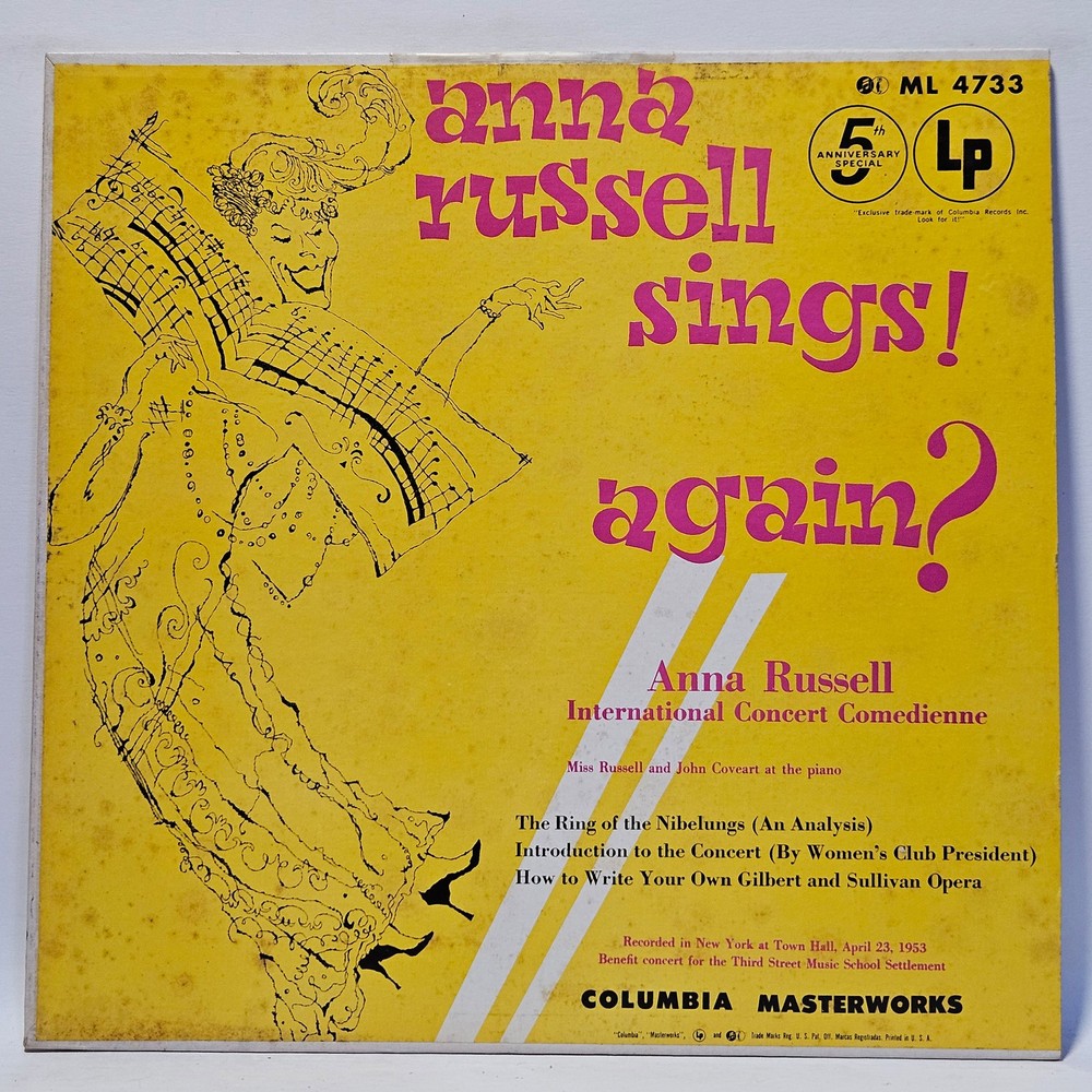 Anna Russell – Anna Russell Sings! Again? – 1953 Non-Music – EX – Ultrasonic Cln