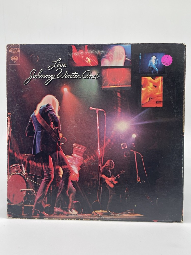 LIVE JOHNNY WINTER AND 12″ LP VG+ VINYL RECORD COLUMBIA 1971