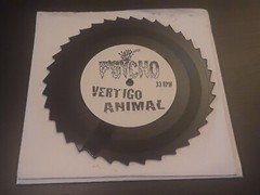 Psycho: S/T 2010 Patac Records 7″ Vinyl Sawblade Shaped Record Punk/ThrashVG+/EX