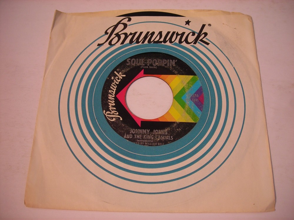 w SLEEVE Johnny Jones Soul Poppin’ / Blues for the Brothers 1968 45rpm
