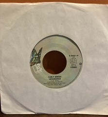 CARLY SIMON-VENGEANCE/LOVE YOU BY HEART-PIC SLV 1979 Elekta green label