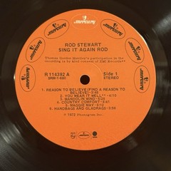 ROD STEWART Sing It Again Rod 1972 Mercury 1st Press SRM1680 -1/-1 Maggie May EX