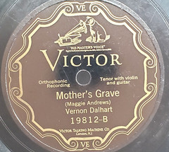Vernon Dalhart Mothers Grave 78 Shellac 1925 Prewar Victor 19812 VG