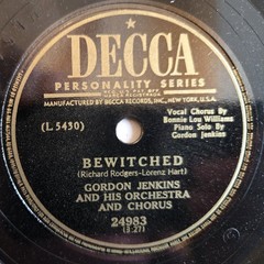 Gordon Jenkins, Bewitched and Where in the World, 78 rpm disc
