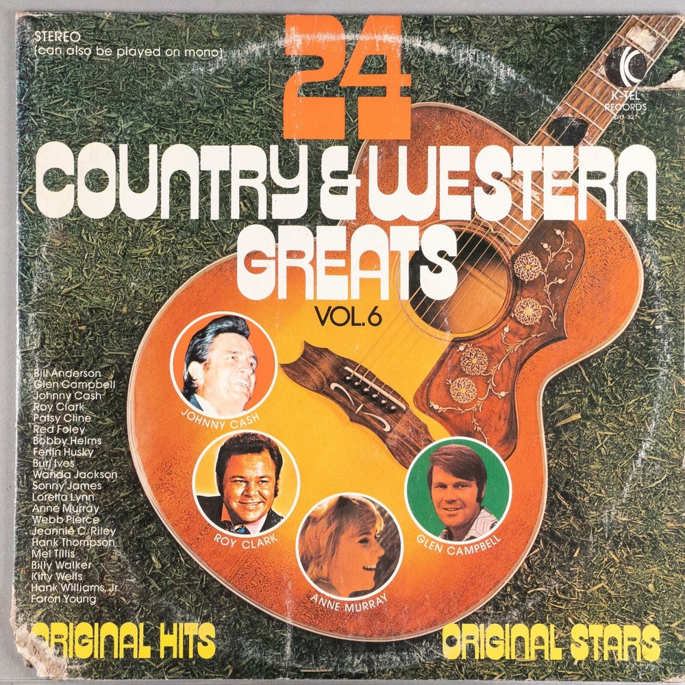 VARIOUS ARTISTS 24 Country & Western Greats Vol. 6 1972 LP : VG+/VG WU 3121
