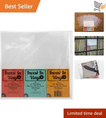 Record Sleeve 3 Mil Vinyl 12.75×12.5 Protects Albums Dust Scratches