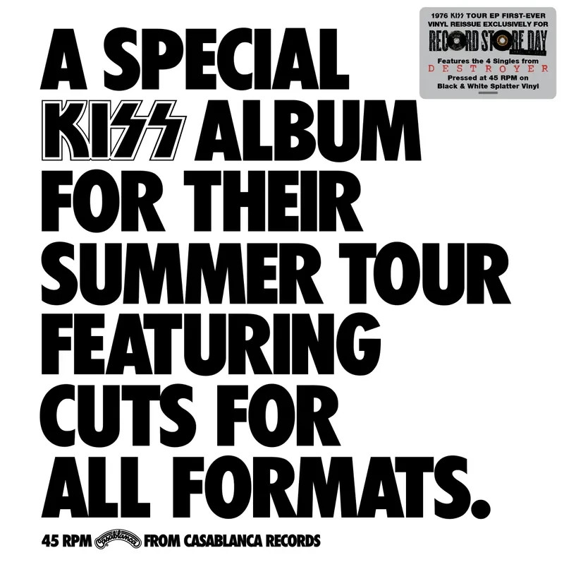 Kiss – A Special KISS Tour RSD Exclusive, Extended Play, 45 RPM, Colored LP NEW