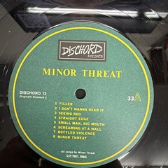 Minor Threat – DISCHORD No. 12 (1984) Vinyl Record – Red Cover