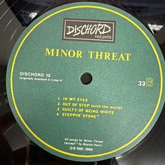 Minor Threat – DISCHORD No. 12 (1984) Vinyl Record – Red Cover