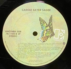 1977 Carole Bayer Sager Self Titled 33 rpm LP 12″ Record Album Elektra 7E-1100