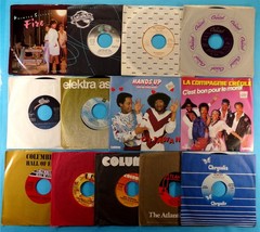 50 RECORDS 7″ Singles & Sleeves 45 RPM Vintage Vinyl Record Lot Mixed Collection
