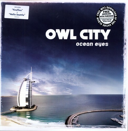 OWL CITY – Ocean Eyes (Record, 2009) Double LP White & Transparent Blue SEALED