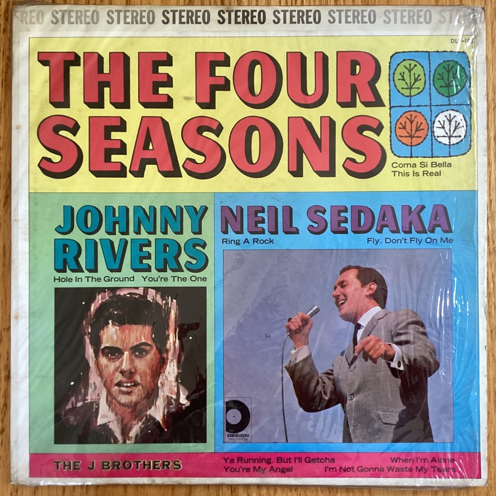 The Four Seasons, Johnny Rivers, Neil Sedaka, The J Brothers 33 1/3 rpm LP