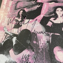 Hand Signed 12 x 12 Flat + Pink Vinyl Maggie Lindemann Paranoia Live Los Angeles
