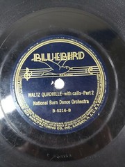 National Born Dance Orchestra Waltz Quadrille / Part 1 & 2 78rpm Bluebird V+/V+
