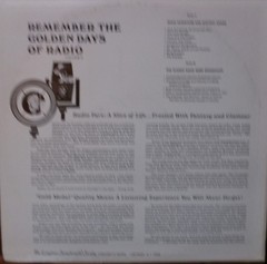 Lot of 2 Radio LP -Remember the Golden Days of Radio and The Years to Remember