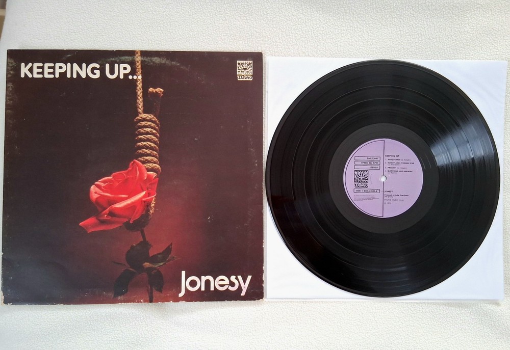 Jonesy Keeping Up 1973 vinyl LP UK import gatefold Dawn Prog Rock Hard Rock