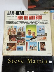 5 Vintage Vinyl LP Record Lot – Comedy, Surf Rock, Easy Listening, Vocal Jazz