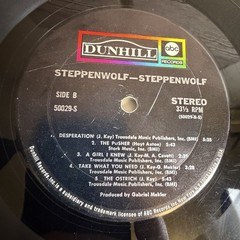 STEPPENWOLF Debut LP 1968 US First Press Silver Foil Cover Rare No Text Variant