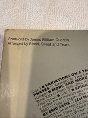 Blood, Sweat And Tears Self Titled Vinyl, LP 1968 Columbia CS 9720 Gatefold VG